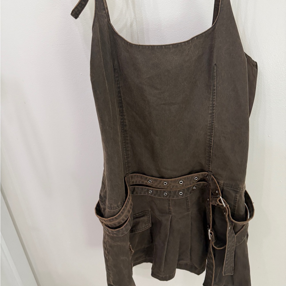 Zara Brown Utility Dress